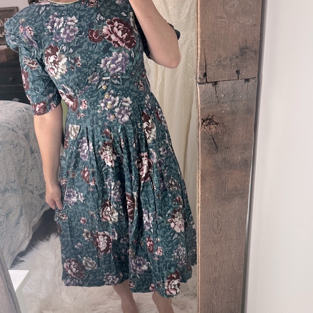 Miss Dorby Floral Green Dress size medium